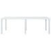 Table de jardin Blanc 220x90x72 cm Plastique Aspect de rotin - Photo n°3