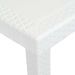 Table de jardin Blanc 220x90x72 cm Plastique Aspect de rotin - Photo n°4