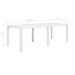 Table de jardin Blanc 220x90x72 cm Plastique Aspect de rotin - Photo n°5