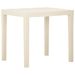 Table de jardin Blanc 79x65x72 cm Plastique 2 - Photo n°1