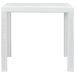 Table de jardin Blanc 79x79x72 cm Plastique Aspect de rotin - Photo n°3