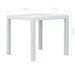 Table de jardin Blanc 79x79x72 cm Plastique Aspect de rotin - Photo n°5