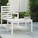 Table de jardin blanc 82,5x50,5x45 cm bois massif de pin - Photo n°2