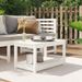Table de jardin blanc 82,5x50,5x45 cm bois massif de pin - Photo n°1