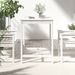 Table de jardin blanc 82,5x82,5x110 cm bois massif de pin - Photo n°3