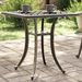 Table de jardin bronze 53x53x53 cm aluminium coulé - Photo n°2