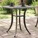 Table de jardin bronze 53x53x53 cm aluminium coulé - Photo n°2