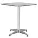 Table de jardin carrée métal argenté Alcie 80 cm - Photo n°1