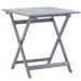 Table de jardin carrée pliable acacia massif gris Ontim 70 cm - Photo n°1