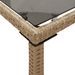 Table de jardin dessus en verre beige 115x54x74 cm poly rotin - Photo n°8