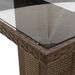 Table de jardin dessus en verre marron 190x80x74 cm - Photo n°8