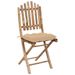 Table de jardin et 4 chaises pliables en bois de bambou Kindou - Photo n°5