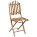 Table de jardin et 4 chaises pliables en bois de bambou Kindou - Photo n°6