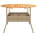 Table de jardin et dessus en bois d'acacia beige résine tressée - Photo n°6