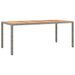 Table de jardin et dessus en bois Gris Résine tressée et acacia - Photo n°1