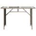 Table de jardin et dessus en verre gris clair 110x68x70cm rotin - Photo n°4