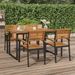 Table de jardin et pieds en forme de U 140x80x75 cm bois acacia - Photo n°1