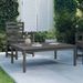 Table de jardin gris 121x82,5x45 cm bois massif de pin - Photo n°1