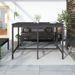 Table de jardin gris 159,5x82,5x110 cm bois massif de pin - Photo n°3