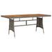 Table de jardin Gris 160x70x72 cm Résine tressée et acacia - Photo n°1