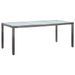 Table de jardin Gris 190x90x75 cm Résine tressée - Photo n°1