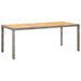 Table de jardin Gris 190x90x75 cm Résine tressée et acacia - Photo n°1