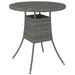 Table de jardin Gris 70x70x73 cm Résine tressée - Photo n°1