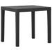 Table de jardin Gris 79x65x72 cm Plastique - Photo n°1