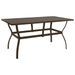 Table de jardin Marron 140x80x72 cm Acier - Photo n°1