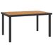 Table de jardin Marron 140x90x74 cm Aluminium et WPC - Photo n°1
