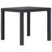 Table de jardin Marron 79x79x72 cm Plastique Aspect de rotin - Photo n°1