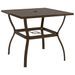 Table de jardin Marron 81,5x81,5x72 cm Acier - Photo n°1