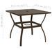 Table de jardin Marron 81,5x81,5x72 cm Acier - Photo n°5