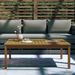 Table de jardin marron miel 121x82,5x45 cm bois massif de pin - Photo n°3