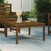 Table de jardin marron miel 82,5x82,5x45 cm bois massif de pin - Photo n°2