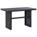 Table de jardin Noir 110x60x74 cm Résine tressée - Photo n°1