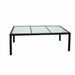 Table de jardin Noir 190x90x75 cm Résine tressée - Photo n°1