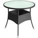 Table de jardin Noir 60x74 cm Résine tressée - Photo n°1