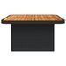 Table de jardin noir 80x80x71 cm résine tressée et bois acacia - Photo n°6