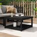 Table de jardin noir 82,5x82,5x45 cm bois massif de pin - Photo n°2