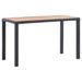 Table de jardin Noir et marron 123x60x74cm Bois d'acacia solide - Photo n°1