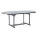 Table de jardin ovale extensible acacia massif gris Alline - Photo n°1