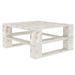 Table de jardin palette pin massif blanc Myree - Lot de 2 - Photo n°1