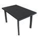 Table de jardin plastique anthracite Bouka 126 cm - Photo n°1