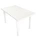 Table de jardin plastique blanc Bouka 126 cm - Photo n°1