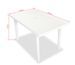 Table de jardin plastique blanc Bouka 126 cm - Photo n°6