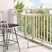 Table de jardin pliante beige 90 x 51 x 75 cm polyrotin - Photo n°1