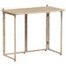 Table de jardin pliante beige 90 x 51 x 75 cm polyrotin - Photo n°2