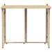 Table de jardin pliante beige 90 x 51 x 75 cm polyrotin - Photo n°4