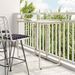 Table de jardin pliante gris clair 90 x 51 x 75 cm polyrotin - Photo n°1